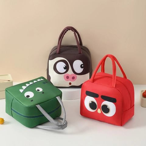 Draagbare Oxford Stof Thermische Isolatie Lunchtas Cartoon Dier Leuke Bento Box Tote Koeltas Voor Studenten Kantoor Picknick