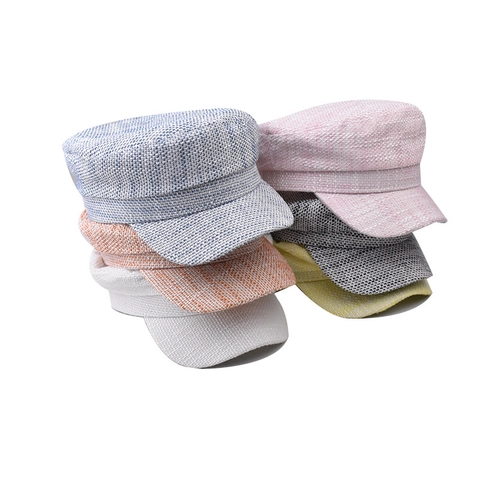 Gorra Newsboy Tejida Retro Estilo Británico Sombrero Baker Boy Algodón Poliéster Color Mixto Gorra Militar Plana Para Mujeres
