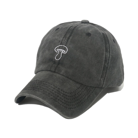 Cappello Da Baseball Ricamo Fungo Cotone Lavato Vintage Distressed Cappello Da Sole Regolabile Uomo Donna