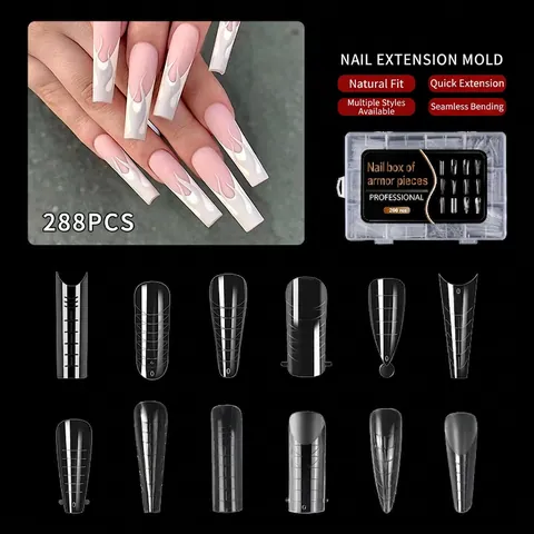 Stampi Per Allungamento Unghie Plastica Trasparente Accessorio Manicure Professionale Per Poly Gel DIY Casa Salone