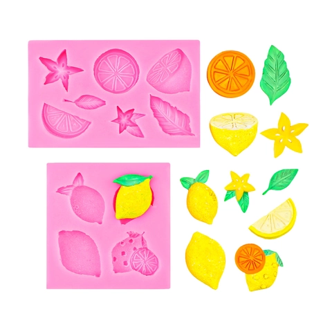 Lemon Slice Starfruit Leaf Silicone Mold For Fondant Chocolate Cake Decorating DIY Epoxy Resin Crafts