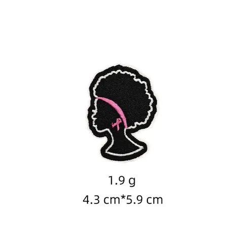 Toppa Ricamata Afro Black Girl Termoadesiva Poliestere Slogan Queen Melanin Poppin Per Vestiti Borse Decorazione DIY
