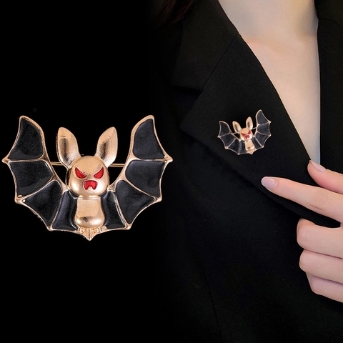 Vintage Gothic Halloween Fledermaus Brosche Pin Für Damen Herren Unisex Zinklegierung Emaille Tier Anstecknadel Für Revers Halloween Party Deko Schmuck Geschenk