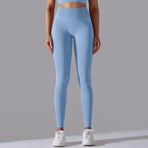 Damen Nahtlose Yogahose Hohe Taille Pfirsich Lift Leggings Bauchkontrolle Fitnessstudio Fitness Laufen Sporthose