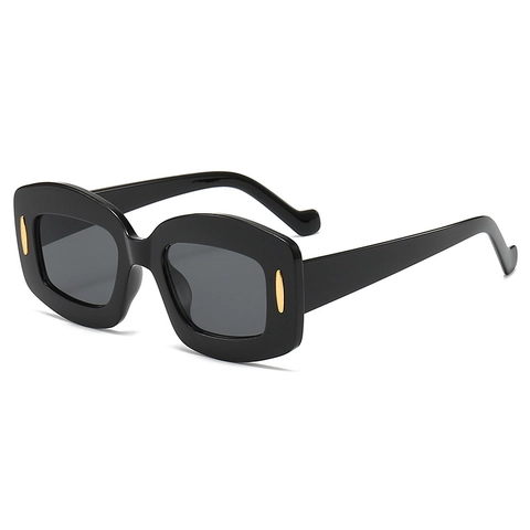Retro Large Square Sunglasses PC Frame AC Lens Vintage Thick Frame UV400 Protection Fashion Unisex Eyewear