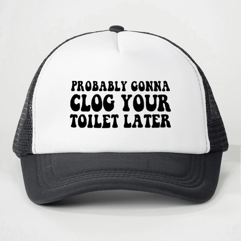 Trucker Hat Funny Humor Slogan Print Mesh Breathable Adjustable Snapback Baseball Cap For Men Women