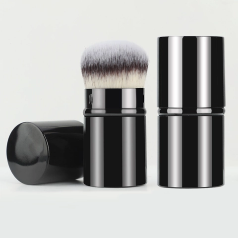 Retractable Foundation Brush Soft Synthetic Fiber Portable Travel Makeup Brush Multi Functional Beauty Tool