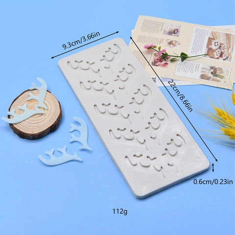 Weihnachts Rentier Geweih Silikonform Tortendekoration Schokolade Fondant DIY Handwerk Werkzeug Harz Epoxy Kunst