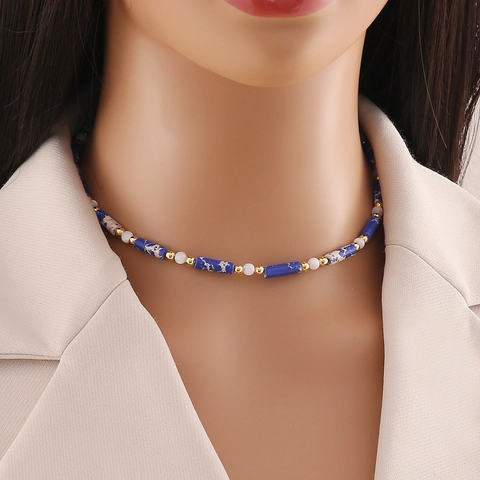 Collar Hecho A Mano De Piedra Natural Con Colgante De Mariposa Y Ojo Turco Acero Inoxidable Cobre Joyería Multicapa Mujer