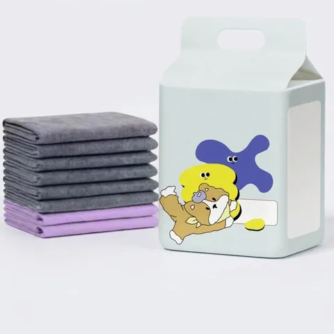 Tapis Pipi Jetables pour Animaux en Charbon de Bambou Épais Couches Absorbantes pour Chiens Tapis d'Entraînement avec Parfum Jasmin