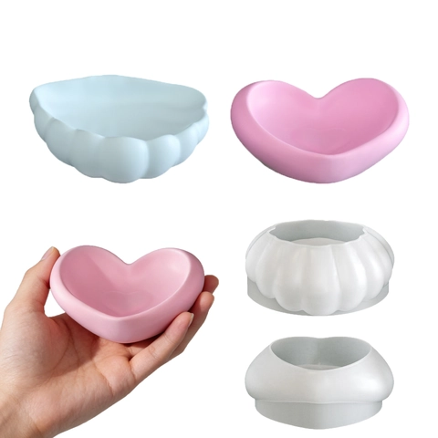 Heart Shell Shape Silicone Mold For DIY Resin Storage Box Jewelry Dish Soap Holder Casting Tool Handmade Crafting