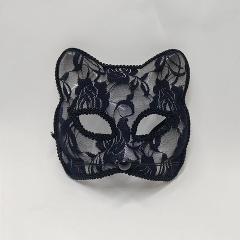 Maschera Gatto Sexy Mezza Faccia Pizzo Plastica Halloween Masquerade Festa Cosplay Retro Gotico Mistero Decorativo