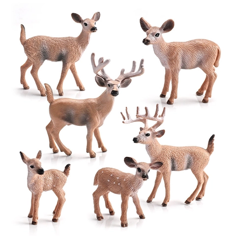 Realistische Witstaartherit Dierfiguren PVC Bosdieren Educatieve Desktop Decoratie Kinderen