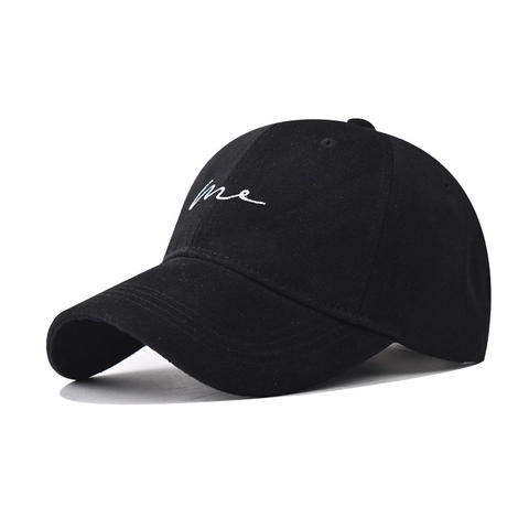 Cappellino Da Baseball In Cotone Ricamo Lettera Me Regolabile Visiera Curva Cappello Sole Sport All Aperto Unisex