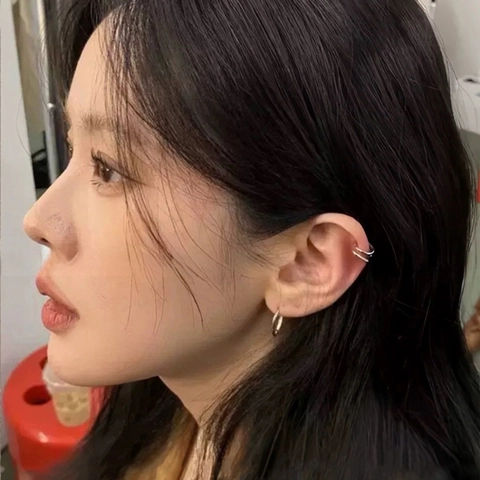 Minimalistische Ovale Creolen Goldfarben Kupfer Geometrisch Leicht Versatile Schmuck Für Frauen
