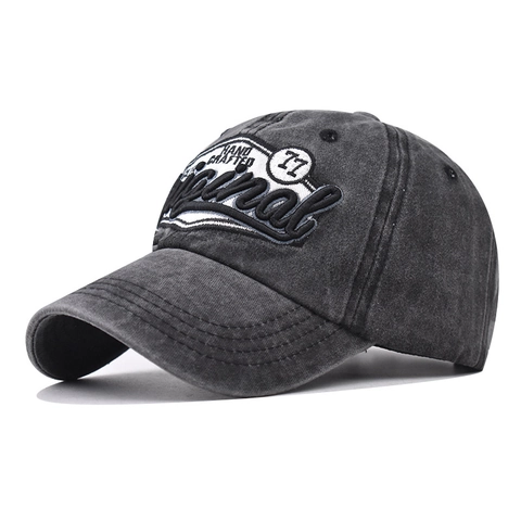 Cappello Da Baseball In Cotone Lavato Vintage Con Ricamo Original 77 Distressed Cappello Da Sole Sportivo Regolabile