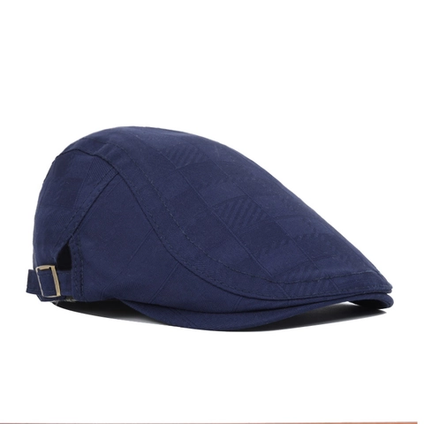 Hombre Vintage Boina Gorra Retro Británico Algodón Ajustable Transpirable Protección Solar Gorra Plana