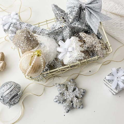 Palle Di Natale In Plastica Ornamenti Luccicanti Dipinti Decorazione Appesa Albero Per Festa Vacanze Casa