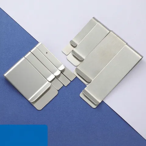 Pasador De Corbata Minimalista De Acero Inoxidable 304 Pulido Cepillado Clip De Dinero Multifuncional Negocios