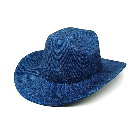 Cappello Da Cowboy Occidentale Cotone Poliestere Glitter Tesa Larga Retro Jazz Fedora Per Festa Performance Uomini Donne