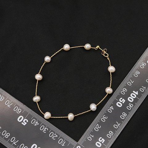 Orecchini a Cerchio Vintage in Argento Sterling 925 con Perle d'Acqua Dolce per Donna Intrecciati a Mano Placcati Oro Cerchi Grandi