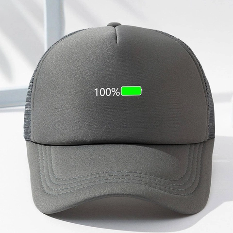 Trucker Hat Mesh Ademend Polyester Volle Batterij Grafische Print Buiten Zonbescherming Vrije Tijd Baseball Pet Voor Heren Dames