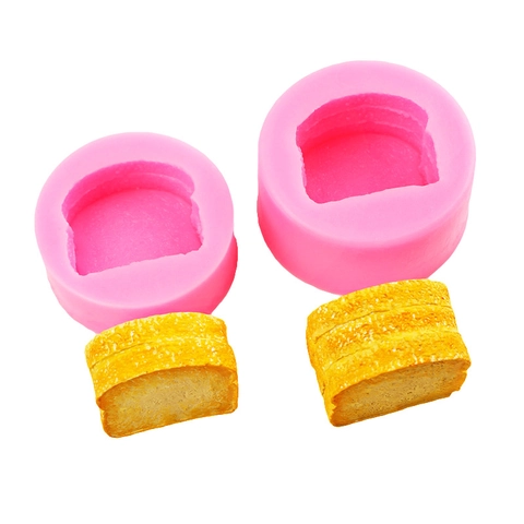 Molde De Silicona Con Forma De Pan Tostado Para Decoración De Pasteles DIY Horneado Vela Resina Y Manualidades