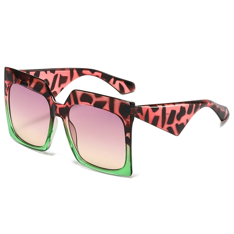 Oversized Square Sunglasses Retro Fashion PC Frame Gradient Lenses UV400 Protection For Women Men Travel Eyewear