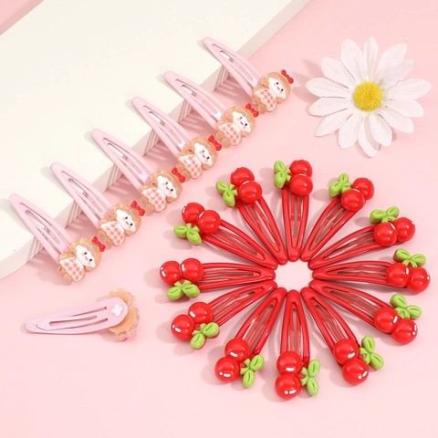 Παιδικά Χαριτωμένα Κλιπ Μαλλιών Από Ρητίνη Κοριτσάκι Κεράσι Μεταλλικά Κλιπ BB Για Μωρά Κορίτσια Χειροποίητα Τσιμπιδάκια