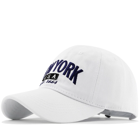 Cappellino Da Baseball Con Lettere Ricamate New York In Twill Di Acrilico Parasole Regolabile Vintage Unisex