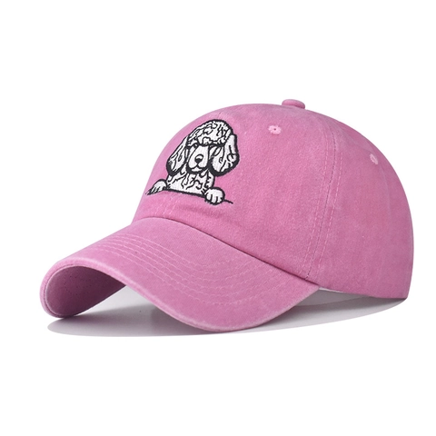 Gorra De Béisbol Retro De Algodón Lavado Bordado Perro Gato Ajustable Protección Solar Dad Hat Para Hombre Mujer