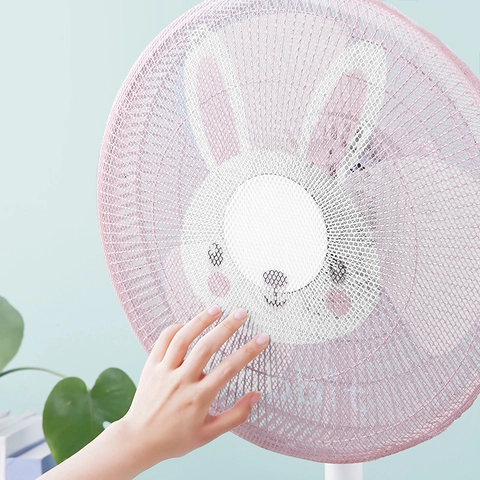 Electric Fan Safety Cover Child Finger Guard Mesh Protection Net Dustproof Polyester Cartoon Pedestal Fan Shield