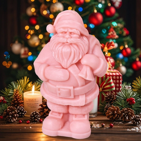 Santa Claus Elk Silicone Mold Three Dimensional Christmas DIY Handmade Scented Candle Soap Making Craft Decoration