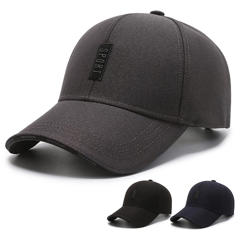 Men Baseball Cap Polyester Sport Logo Adjustable Sun Protection Outdoor Casual Snapback Hat