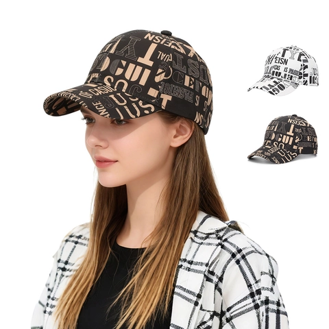 Casquette De Baseball Polyester Imprimé Lettres Streetwear Chapeau Soleil Ajustable Casual Graffiti