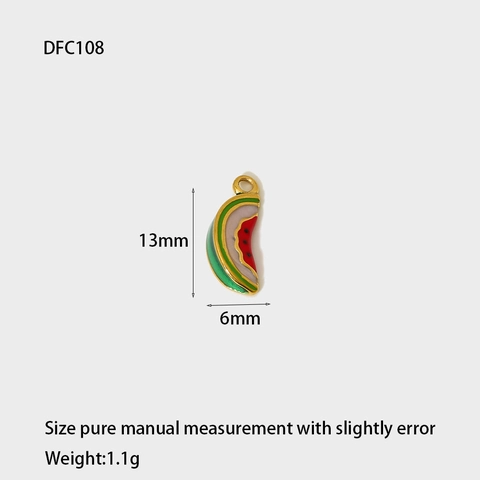 Stainless Steel Enamel Fruit Animal Charms Gold Plated Pendants For DIY Necklace Bracelet Jewelry Making Accessories
