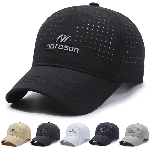 Cappello Da Baseball Asciugatura Rapida Mesh Traspirante Foro Tagliato Al Laser Cappello Sole Sport All'Aperto Regolabile