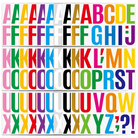 Large Vinyl Alphabet Stickers Waterproof DIY Letter Decals For Mailbox Wall Car Decoration Uppercase Bold