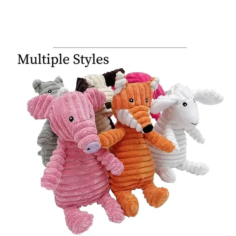 Giocattolo Di Peluche Per Animali Velluto A Coste Mais Molare Pulizia Denti Interattivo Forma Animale Cani Piccoli Medi