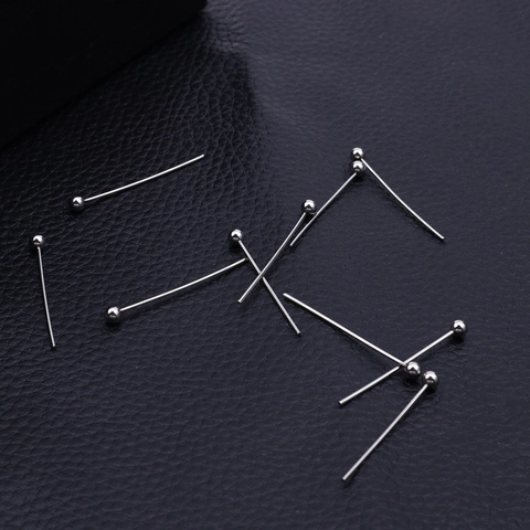 Stainless Steel Ball Head Pins DIY Jewelry Making Findings Round Head Connectors Earring Accessories