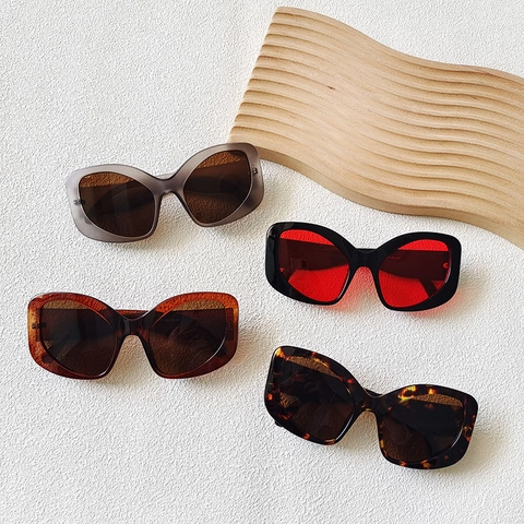 Occhiali Da Sole Cat Eye Donna Sovradimensionati Farfalla Lente In Policarbonato Protezione UV400 Moda Vintage