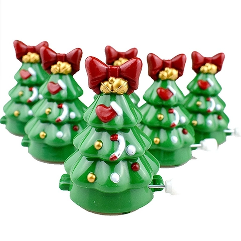 Uhrwerk Rotierender Weihnachtsbaum Spielzeug ABS Kunststoff Zum Aufziehen Mechanisch Tischdeko Weihnachtsgeschenk Für Kinder