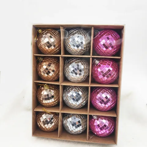 Disco Ball Hanging Ornaments Reflective Glass Mirror Surface Decorative Spheres For Party Stage Wedding Christmas Tree Home Decor
