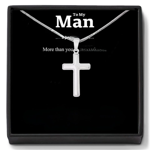 Kupfer Strass Kreuz Anhänger Halskette Mit Botschaftskarte Geschenkbox Silber Westlicher Stil Versprechen Halsschmuck Für Damen Herren