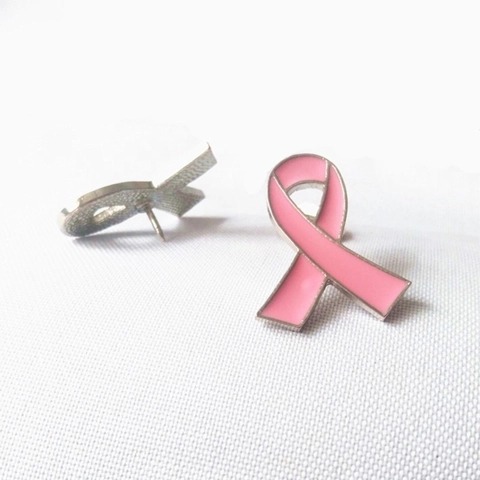 Bewustzijn Lint Broche Speld Legering Emaille Borstkanker AIDS Liefdadigheid Badge Vlindersluiting Unisex
