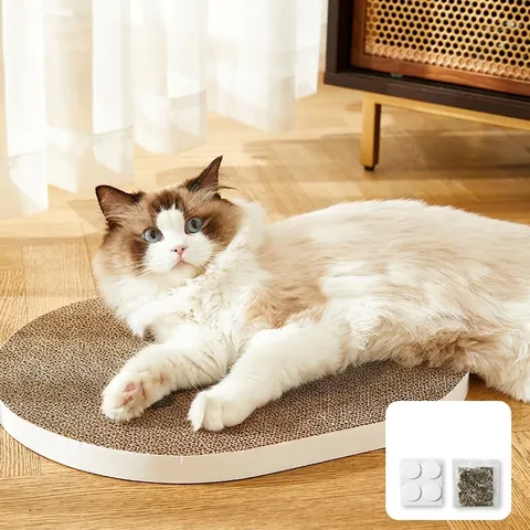 Rascador Para Gatos Cartón Ondulado De Alta Densidad Montado En La Pared Almohadilla De Rascado Vertical Con Catnip