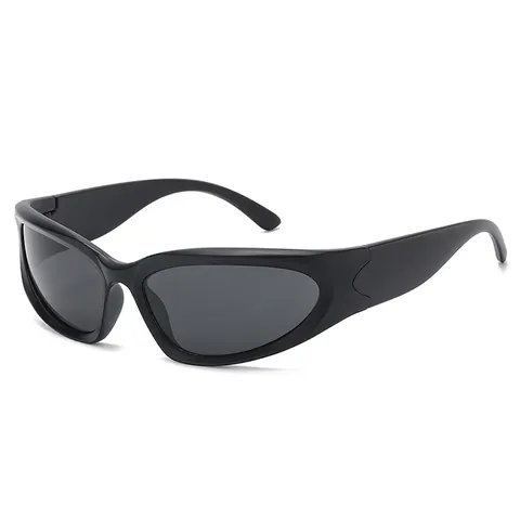Occhiali Da Sole Sportivi Avvolgenti Stile Y2K Retro Futuro Montatura PC UV400 Ciclismo All'aperto Moda Unisex