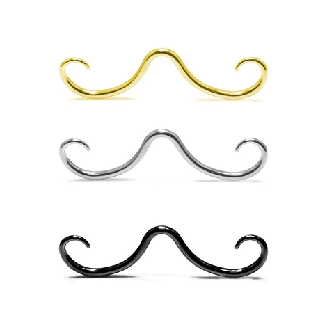 Anello per Setto Nasale a Baffo in Acciaio Inossidabile 316L Gioielli per Piercing del Corpo Creativo Piercing per Setto a Baffi per Gioielli Unisex per Feste