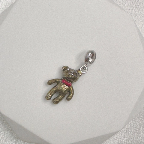 Cute Animal Charm Pendants 925 Sterling Silver Enamel Cartoon Bear Duck Zebra DIY Jewelry Making Women Girls