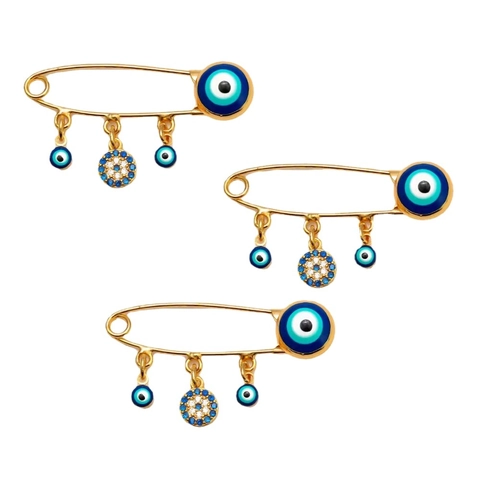Evil Eye Hamsa Hand Sicherheitsnadel Brosche Legierung Strass Emaille Anhänger Für Frauen Boho Ethnischer Schmuck
